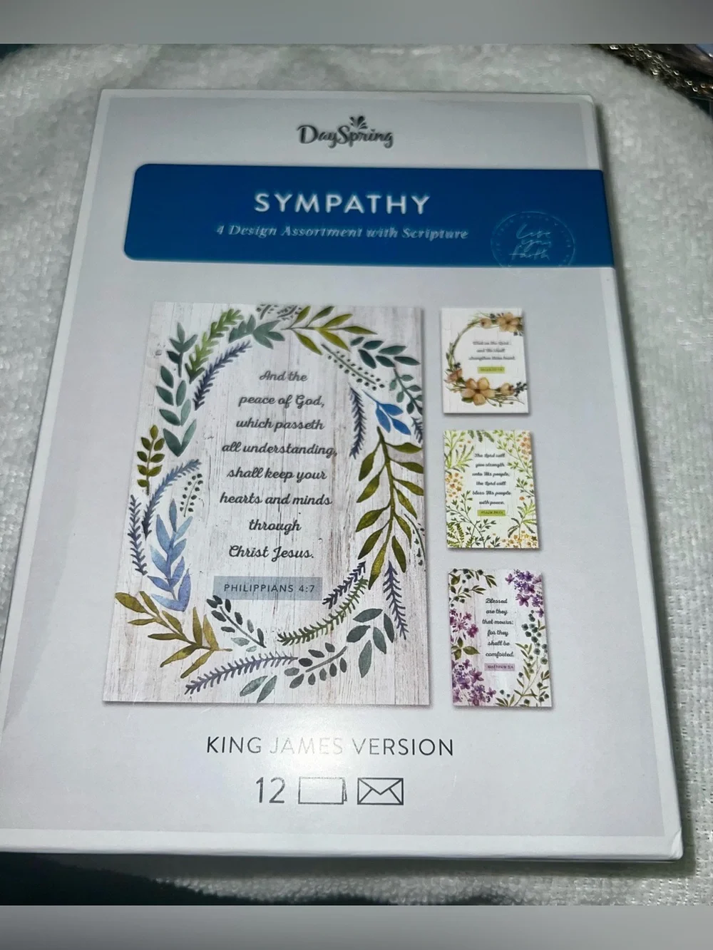 DaySpring Sympathy Card Assortment - 12 cards - NEW